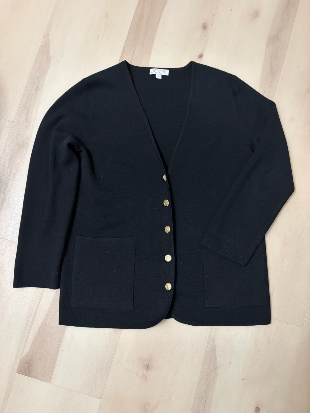 J. Crew Black Crewneck Long-Sleeve Sweater